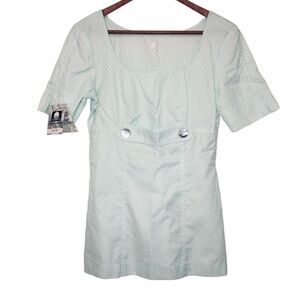 Dobby Weave Light Blue Top Womens Size XS by Cotton Inc ONE OF A KIND Sample